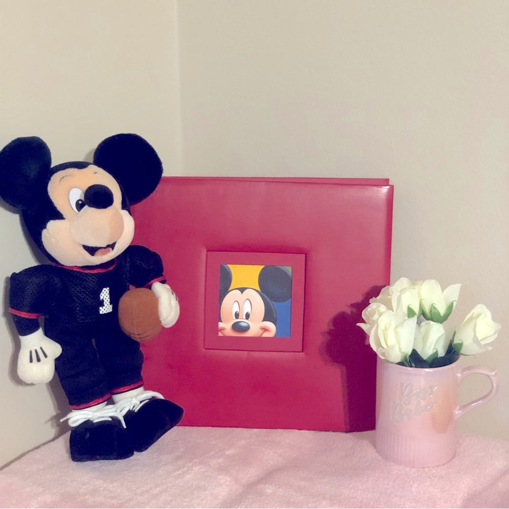 Mickey Mouse Plush (Disney World) and Scrapbook (Hallmark)